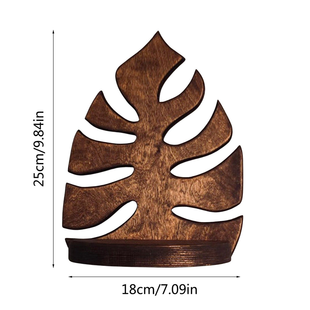 plantmom aethetic Monstera Leaf Wooden Shelf boogzel apparel