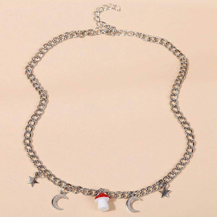 mushroom necklace boogzel apparel