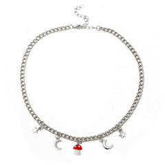 mushroom chain necklace boogzel apparel