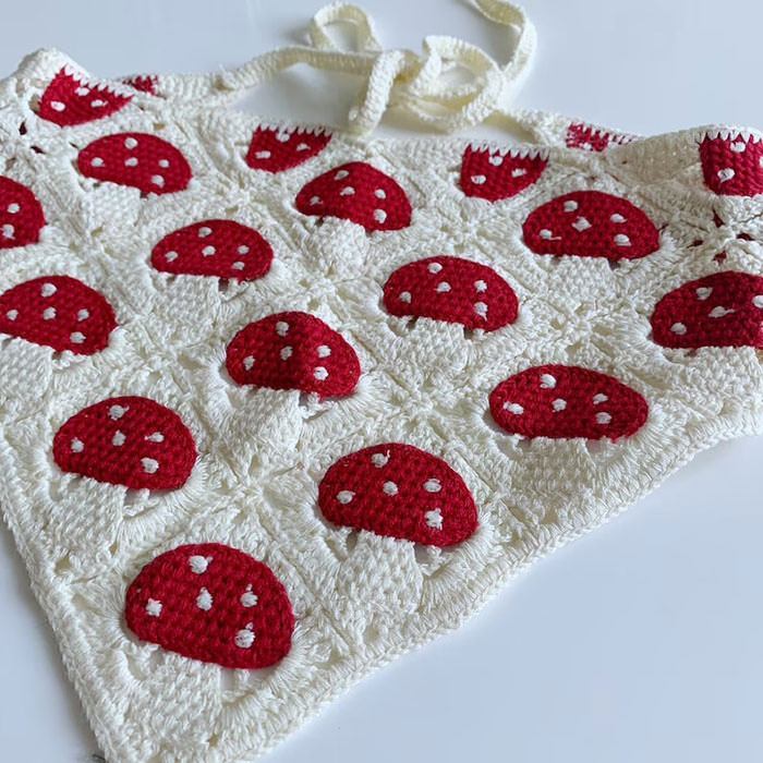 Mushroom Crochet Hair Scarf boogzel apparel