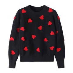 Vintage Red Hearts Sweater boogzel clothing