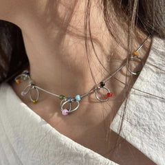 Indie Kid Beaded Chain Choker - affordable women jewelry - boogzel clothing