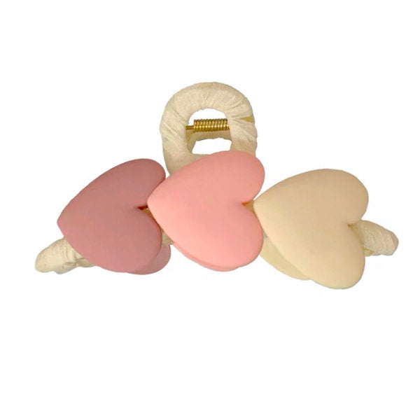 pink heart hair claw clip boogzel apparel