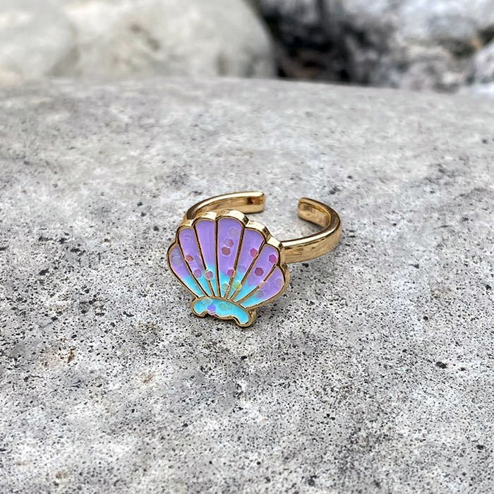 pastel shell anxiety ring boogzel apparel