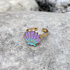 pastel shell anxiety ring boogzel apparel