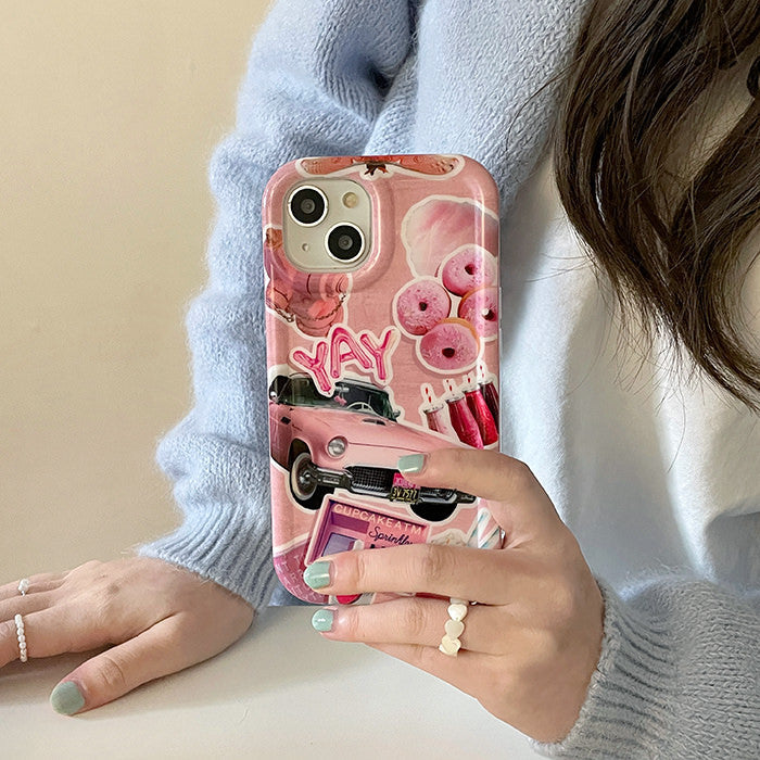 pink aesthetic iphone case boogzel apparel