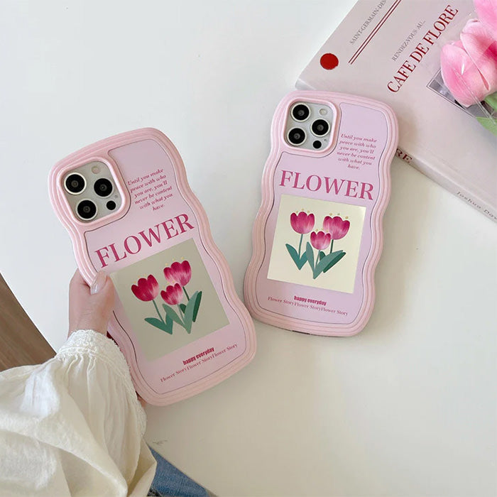 pink flowers iphone case boogzel apparel