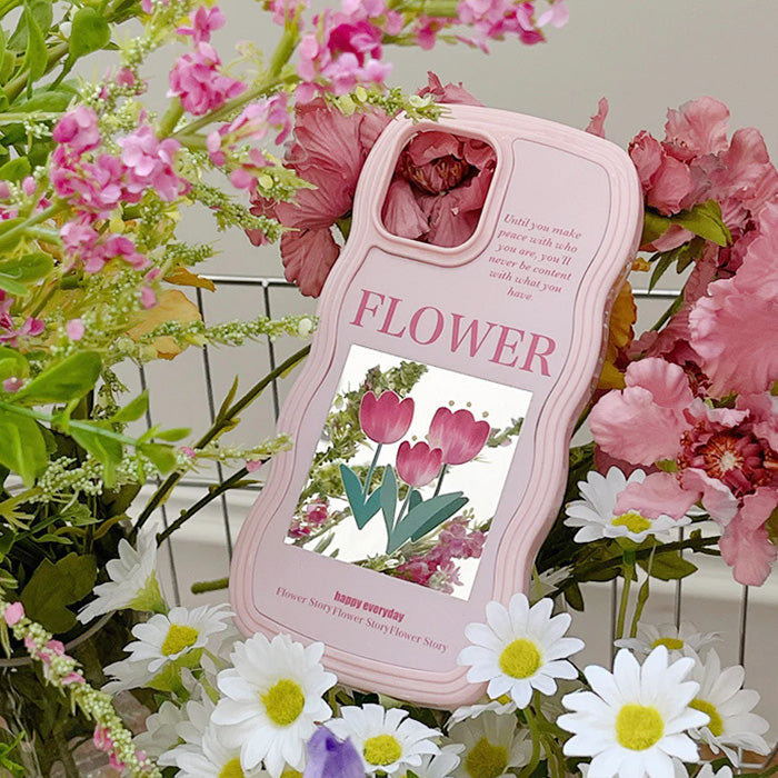 pink tulips iphone case boogzel apparel