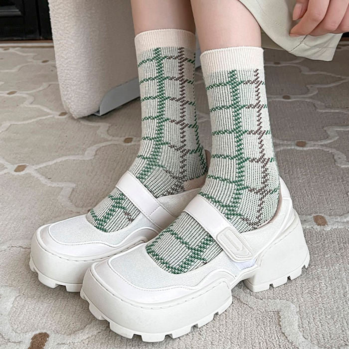 plaid crew socks boogzel apparel