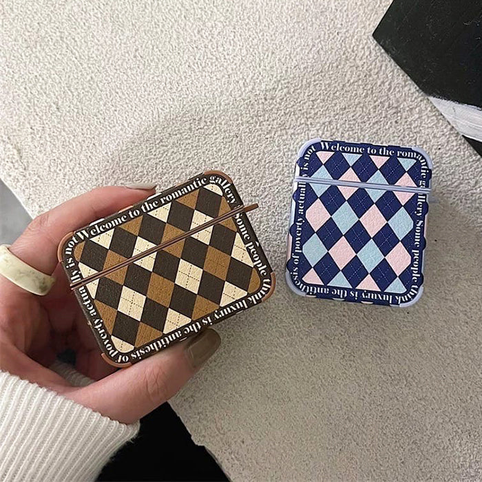 aesthetic argyle airpods case boogzel apparel