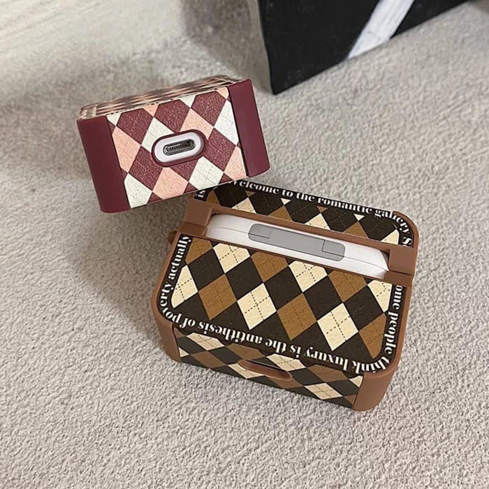 aesthetic argyle airpods case boogzel apparel