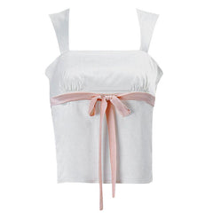 pink bow satin top boogzel apparel
