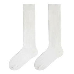 Basic Ribbed Knee High Socks
