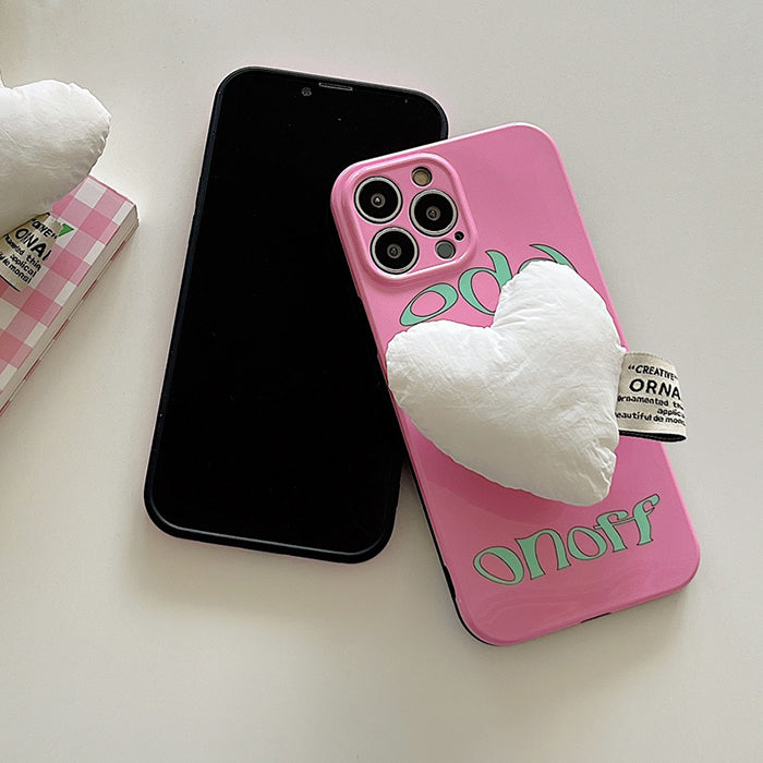 pink heart iphone case boogzel apparel