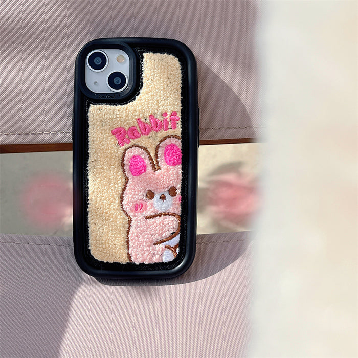 rabbit embroidery iphone case boogzel apparel