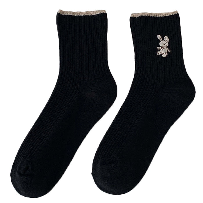 rabbit embroidery socks boogzel apparel
