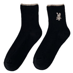 rabbit embroidery socks boogzel apparel