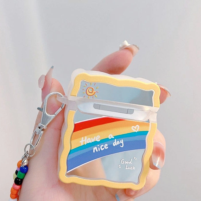 rainbow chain airpods case boogzel apparel