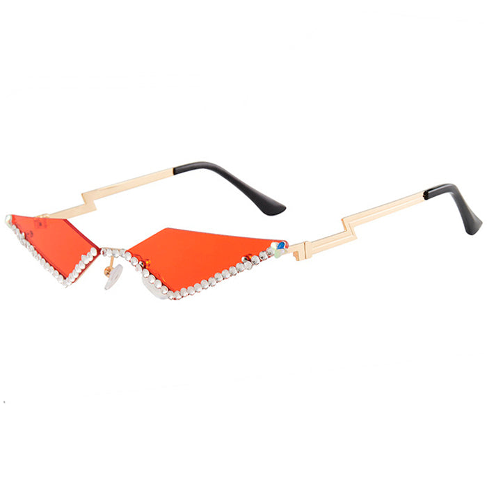 rhinestone triangle sunglasses boogzel apparel