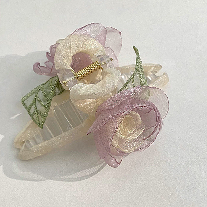 rose flower hair claw clip boogzel apparel