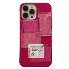 pink patchwork iphone case boogzel apparel