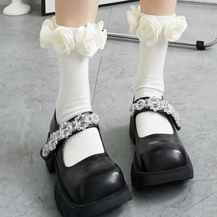 white lolita socks boogzel apparel