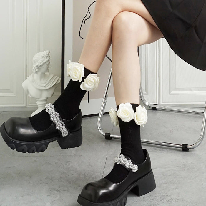 roses black socks boogzel apparel