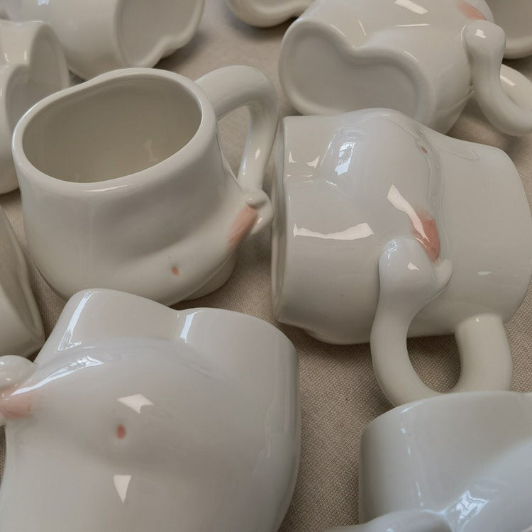 Yummy Tummy Ceramic Mug boogzel apparel