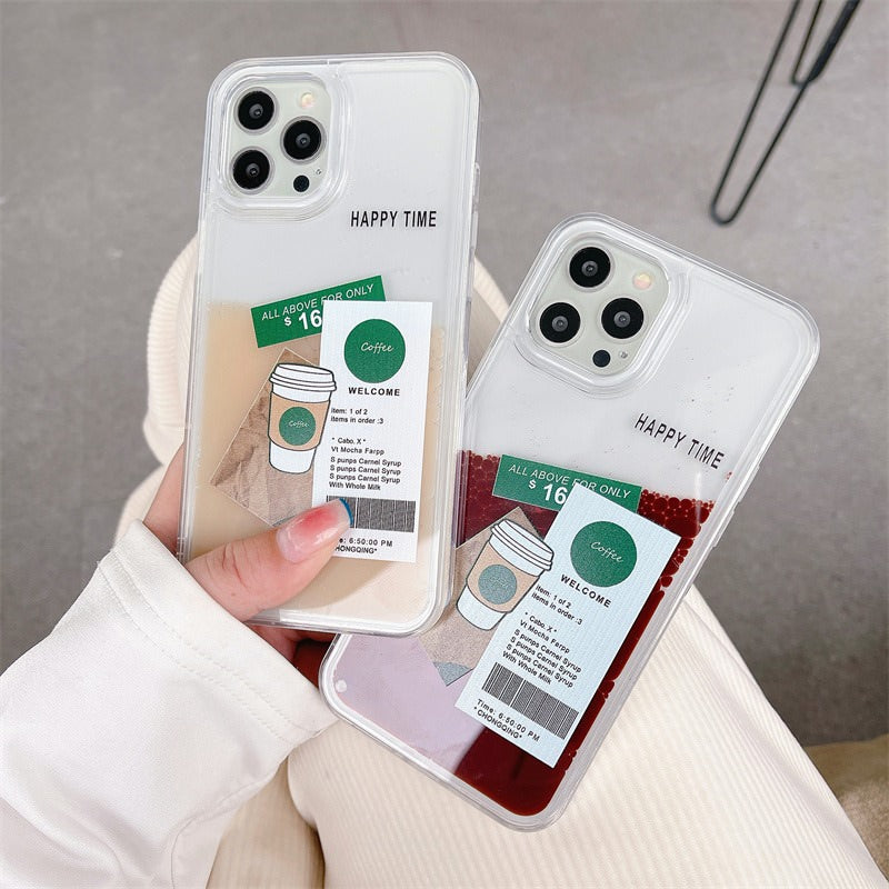 Iced Coffee Liquid Quicksand IPhone Case boogzel 