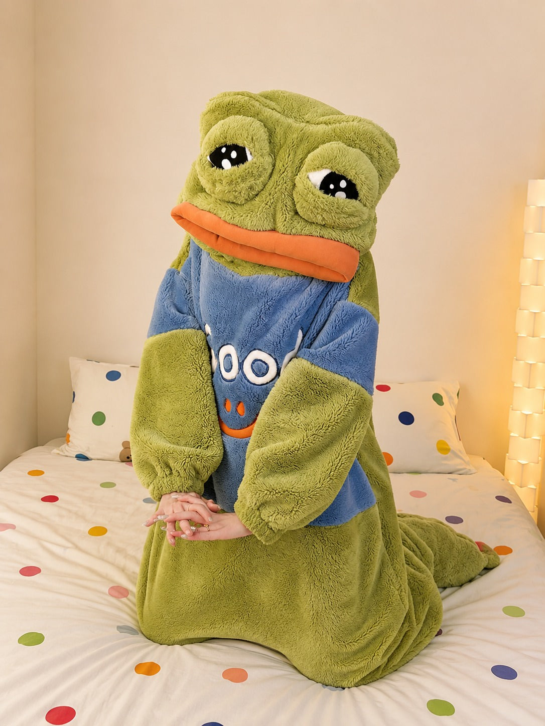 Sad-Frog-Fleece-Onesie-Pajama-Boogzel-Clothing