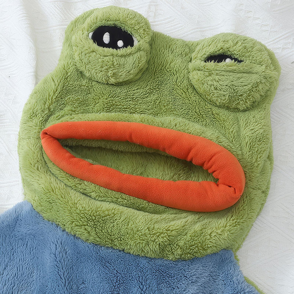 Sad-Frog-Fleece-Onesie-Pajama-Boogzel-Clothing