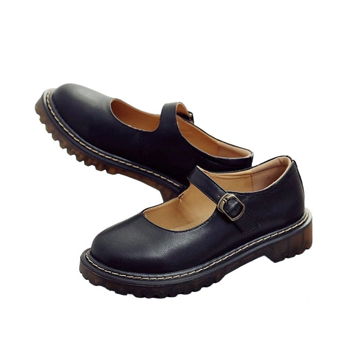 school aesthetic buckle shoes boogzel apparel