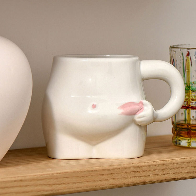 Yummy Tummy Ceramic Mug boogzel apparel