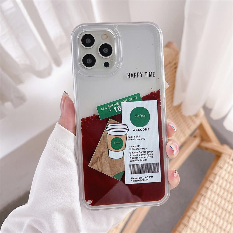 Iced Coffee Liquid Quicksand IPhone Case boogzel 