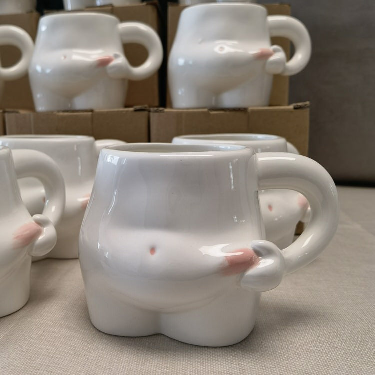 Yummy Tummy Ceramic Mug boogzel apparel