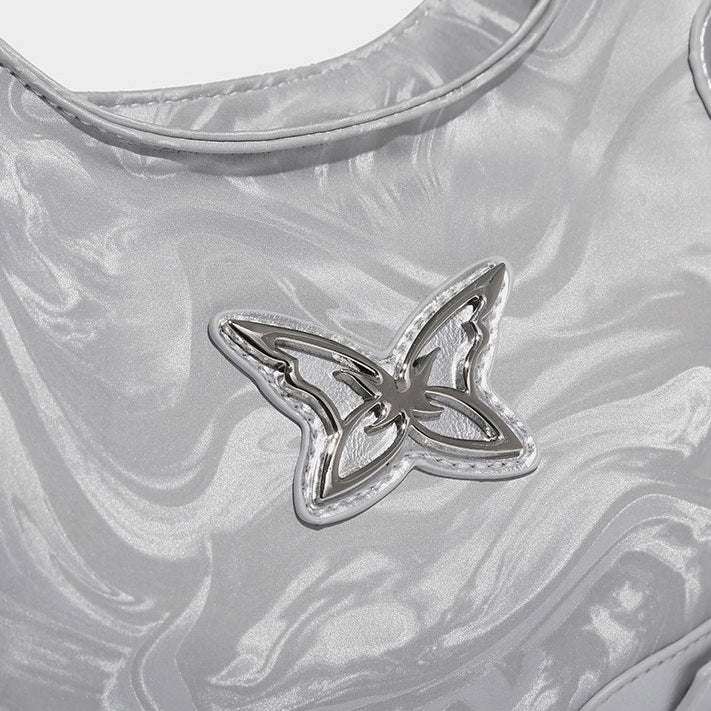 Silver Butterfly Shoulder Bag - Boogzel Clothing