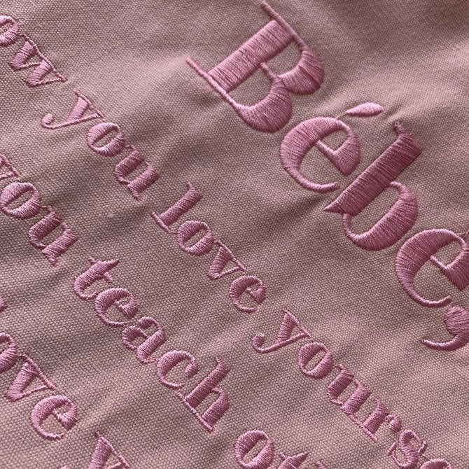 Bébé Embroidery Aesthetic Tote Bag boogzel apparel