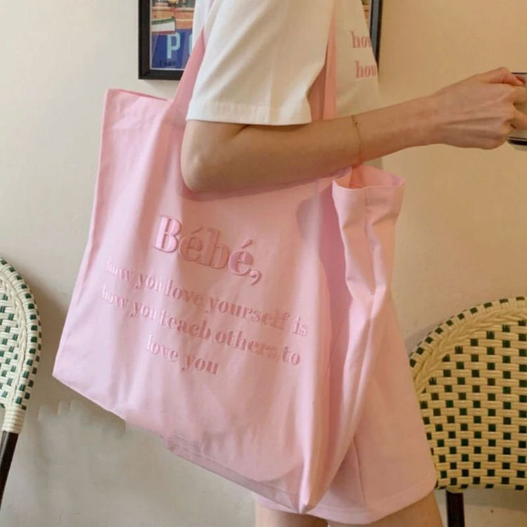 Bébé Embroidery Aesthetic Tote Bag boogzel apparel