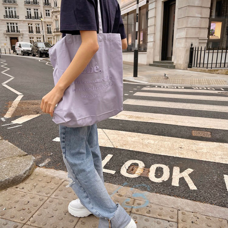 Bébé Embroidery Aesthetic Tote Bag boogzel apparel