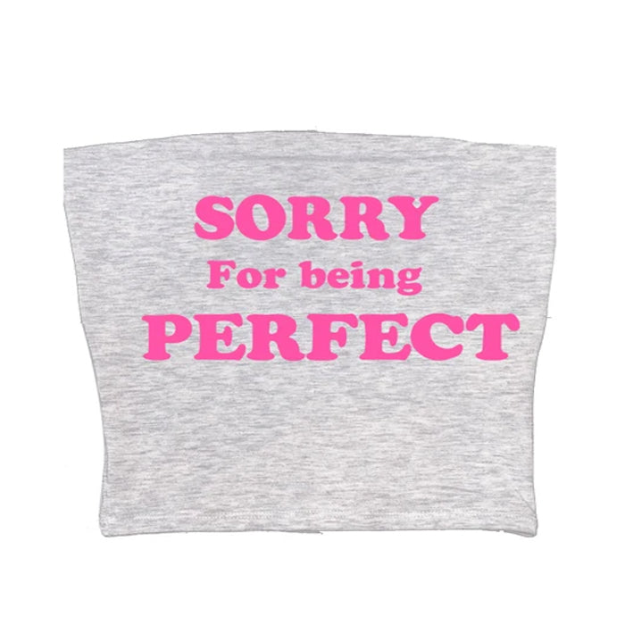 sorry for being perfect tube top boogzel clothing