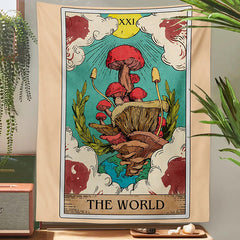 mushroom tarot tapestry boogzel apparel