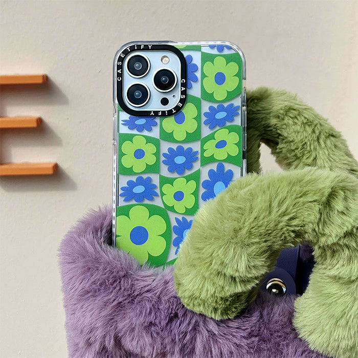 flower checker iphone case boogzel apparel