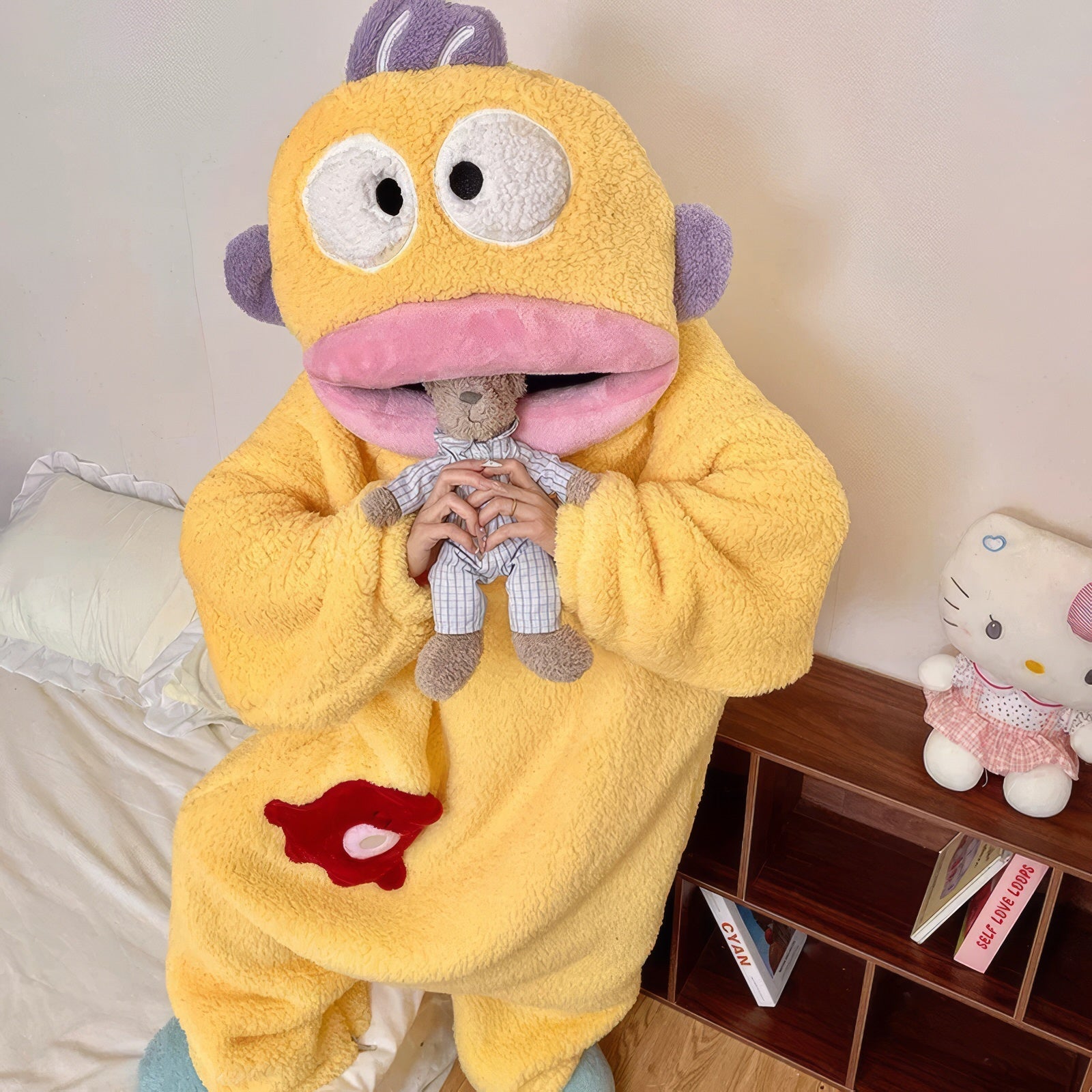 Ugly-Fish-Fleece-Onesie-Pajama - boogzel clothing