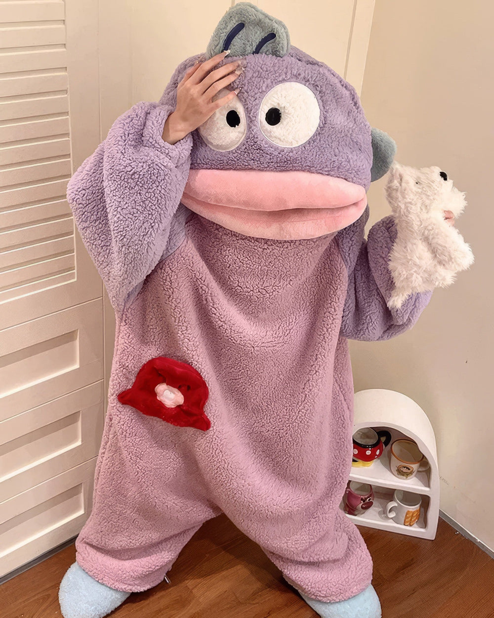 Ugly-Fish-Fleece-Onesie-Pajama - boogzel clothing