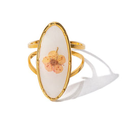Cottagecore Vintage Dried Flowers Ring Set  - boogzel clothing