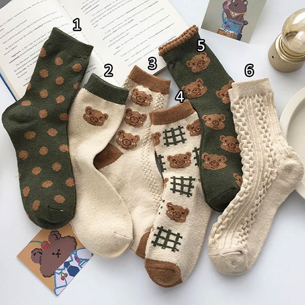 bear embroidery socks boogzel apparel