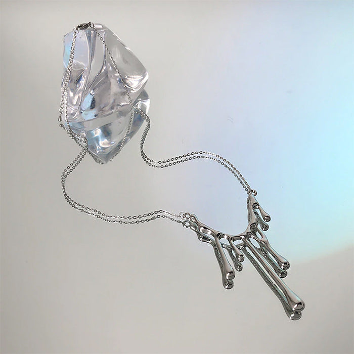 water drop aesthetic necklace boogzel apparel