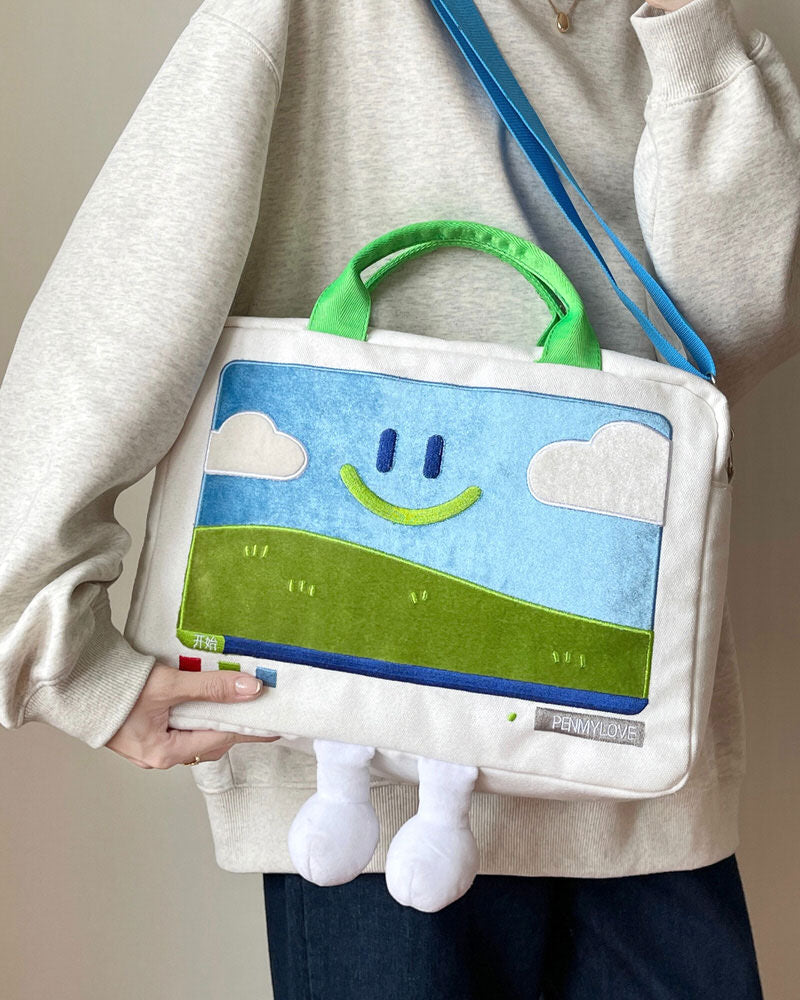 Windows 95 Aesthetic Embroidery Handbag boogzel clothing