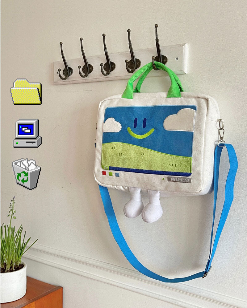 Windows 95 Aesthetic Embroidery Handbag boogzel clothing