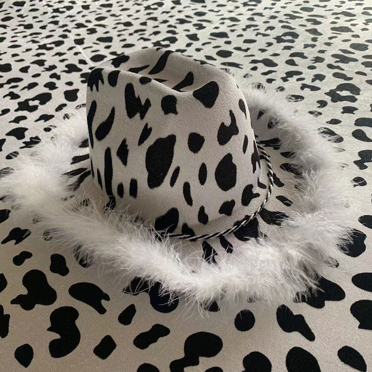 Y2K Aesthetic Cow Print Hat boogzel apparel 